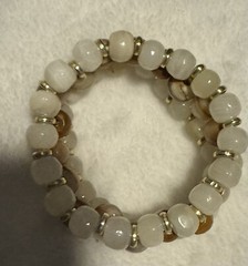 VTG Quartz Stretchable 3 Row Semi Precious Gemstones
