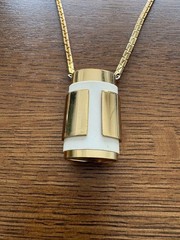 LANVIN PARIS Vintage Necklace Pendant Gold From Japan