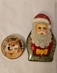 Vintage Russian Hand-painted Santa Brooch