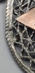 800 Silver Arabic Marked Egyptian Storyteller Filigree Panel Link Necklace