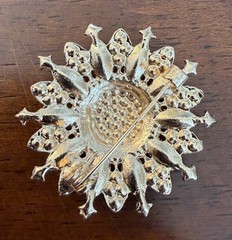 Elegant Blue Color FLOWER Brooch Pin Rhinestone Jewelry Gift – P-1040