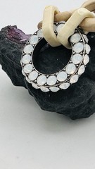 Lanvin Paris Statement Link Bracelet Signed Crystal Wood Resin Designer
