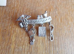 Danecraft Silver Tone/Pewter Primavera by JCPenny Medical Charm Brooch Pin