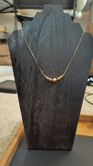 VTG Retro / Art Deco Bead Necklace in Goldtone, Ancient Theme & Style, 18 inche