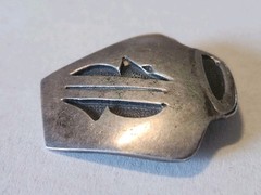 Sterling Silver Vintage Dark Tone Detail Brooch Pin