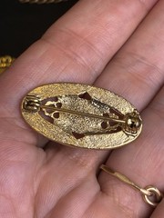 Vintage Costume Jewelry Lot 6 Pc Signed Camco And Portrait Brooch Mod Necklaces