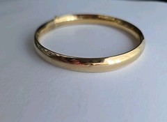 Coleman Co 1/20 14k Rose Gold Filled Bangle Flower Bracelet 7.5″