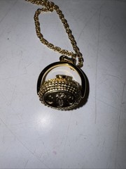 Nantucket Basket 12 Inch Gold Plated Necklace BostonHarbor Lighthouse W/penny!
