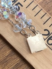 Aurora Borealis Crystal Necklace 2 Strand 25″ 31″ Vintage Chain Strung GF Clasp