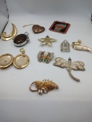 Mixed Jewelry Lot of Dragon Fly. Pendant. Butterfly Brooch Pin.