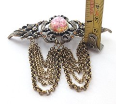 VTG Hobe Jewelry Faux Opal Rhinestone Gold Tone Tassel Brooch – Missing Stones