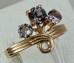 USSR Vintage Original Alexandrite (lab. made) Rose Gold Ring 583 14K 2,59 g.