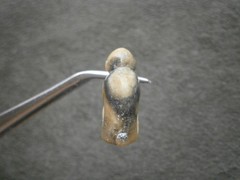 Carved Soapstone Speak No Evil Monkey with Hole Vtg Bracelet Charm Pendant 4.3g