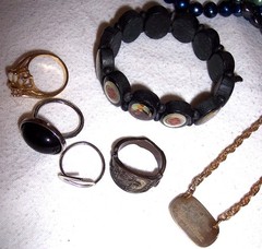 Estate Find Costume Jewelry Variety Necklaces Bracelets Rings Pin 22 Piece Lot A
