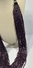 Vintage Purple Beaded 26in Necklace Costume Jewelry