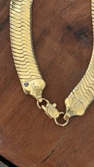 Vintage 14k 1/20 Gold Filled Herringbone Chain 22 Inches Gorgeous!