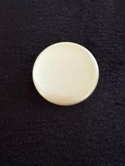 OOAK Ivory Plastic Disc Brooch Upcycled Vintage Earring Pin 1.5″