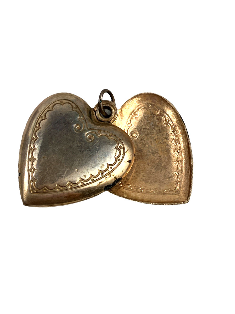 Antique Victorian Edwardian Heart Slide Open Locket