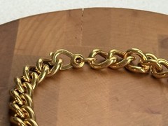 NOS Vintage Speidel 8.25” Gold Tone Herringbone Bracelet USA, Unisex Blank