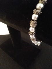 Vintage Signed Napier Silver Tone Clear Rhinestone Bracelet