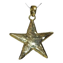 Pave Crystal Rhinestone Goldtone Star Pendant *NO CHAIN* & Clip On Earrings VTG
