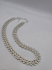 Vintage Silver Panther Link Necklace Wide Chain 20″ Classic Timeless Everyday