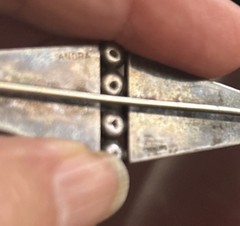 Vintage Sterling Signd ANDRA DATED 1939 TRUE Art Deco Modernist Brooch 23G