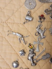 sterling silver charms lot used . 100 Grams .
