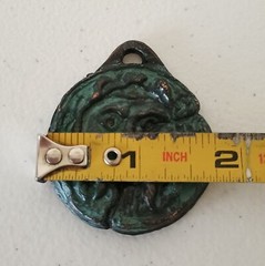 RARE Vintage Bocca Della Verita Bronze? Keychain Charm Pendant Coin 74 Grams