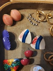 Vintage 80s 90s Colorful Earrings Lot 21 Pairs Pierced