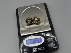 Laton Taxco Sterling Modernist Saturn Orbit Stud Earrings Mixed Metal Artisan