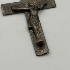 Vintage Old Pawn Sterling Silver Handmade Jesus Crucifix Cross Pendant ~ 2.5″