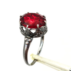 Vintage Luxury Soviet RING Silver⭐875 stamp Star USSR -size: 8US (18.5mm) UA #97