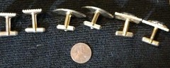 Vintage Men’s Cufflinks Mixed Metals Blue Stone Gold Silver Blue White Lot of 6
