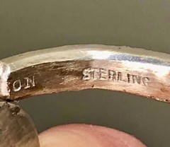 ANTIQUE STERLING SPOON BYPASS RING STUNNING DEEPLY ETCHED FLORAL PATTERN SIZE 13