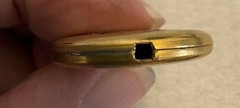 Victorian Antique Gold Filled Pendant Fob Charm Paste Rhinestone Horseshoe 1″ GF