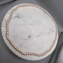 Vintage Faux Pearl Necklace 26in Gold Tone Pearl Clasp Wedding Formal Bridal