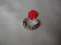 VINTAGE 1970-80s “LOVE” WEAVED RING STERLING SILVER STAMPED 925 SZ 7
