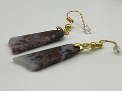 Cheetah Agate Gold French Wire Earrings lightweight!