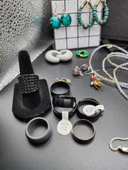 Estate Lot Vintage Contemporary Jewelry Necklaces Bracelet Earrings Rings 34 Pcs