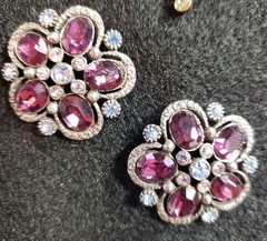 Mixed Lot Of 5 Pairs Stud Vintage Earrings Various Styles and colors