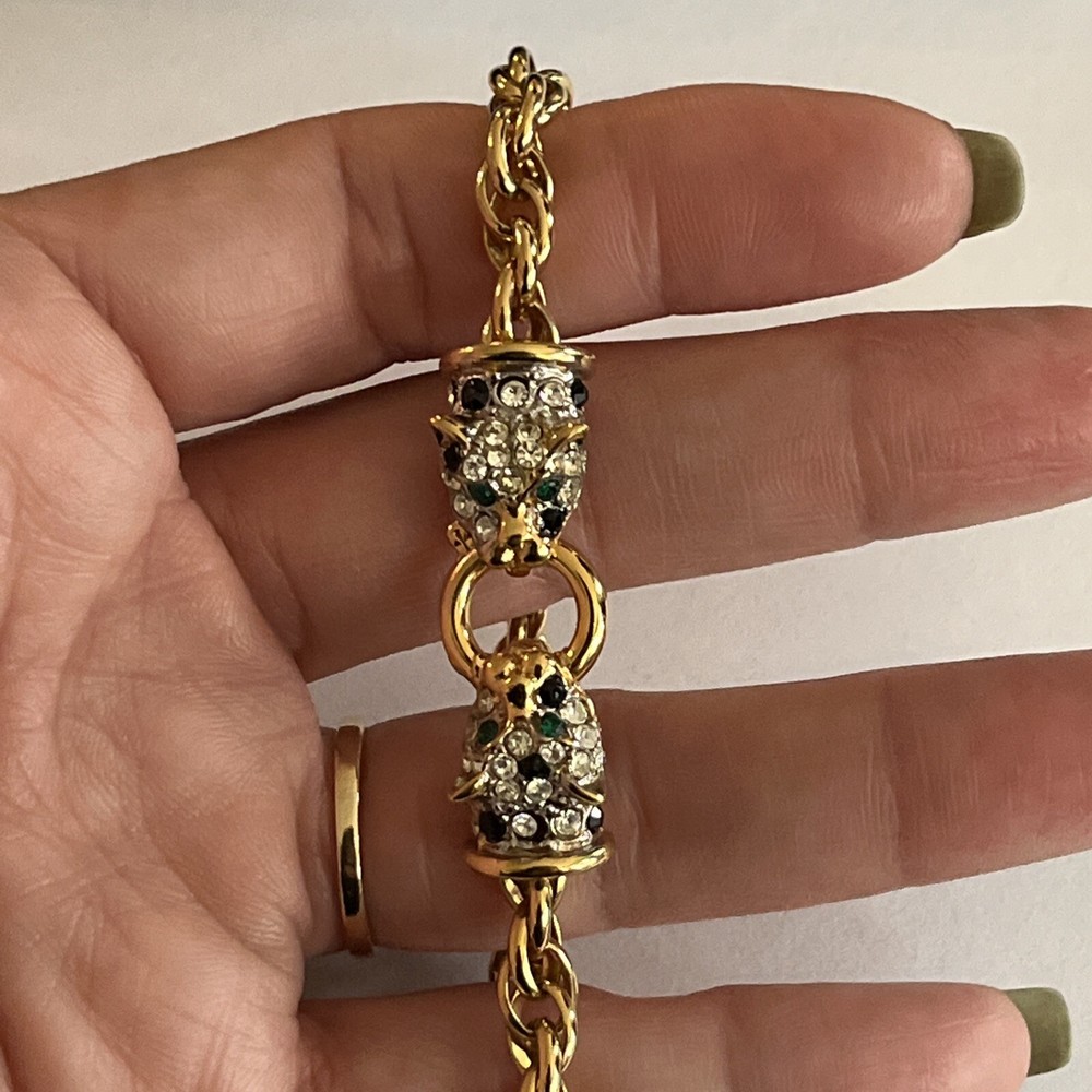 Vintage JACKIE COLLINS rhinestones bracelet