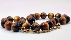 Vintage Trifari necklace Moonglow & Brown Confetti Lucite 1970-80’s Collectible