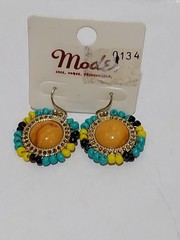 Vintage Mode Art Pierced Earrings