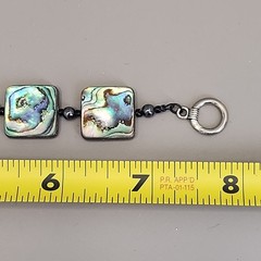 Abalone Bracelet Square Beaded 7.25″