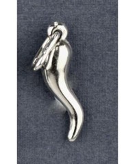 Horn Italian Sterling Silver Pendant 925