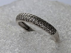 Vintage ring sterling silver 925 Size 6.5 Weight 1.41 g. Eternity Band.