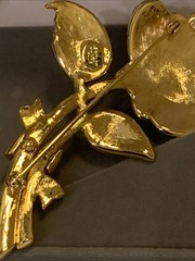 Vtg Nolan Miller Large 4″ Pave`Crystal Rose Pin Brooch 4″ W/ Box & COA NEW