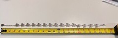 Vtg Pewter Silver Plated Triangle Swirl Necklace Turkey Hand Crafted 18” to 21″