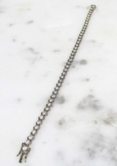 Ross Simons Sterling Silver Clear Stones Tennis Bracelet ~ 7″ ~ 11grams ~ 1-E151